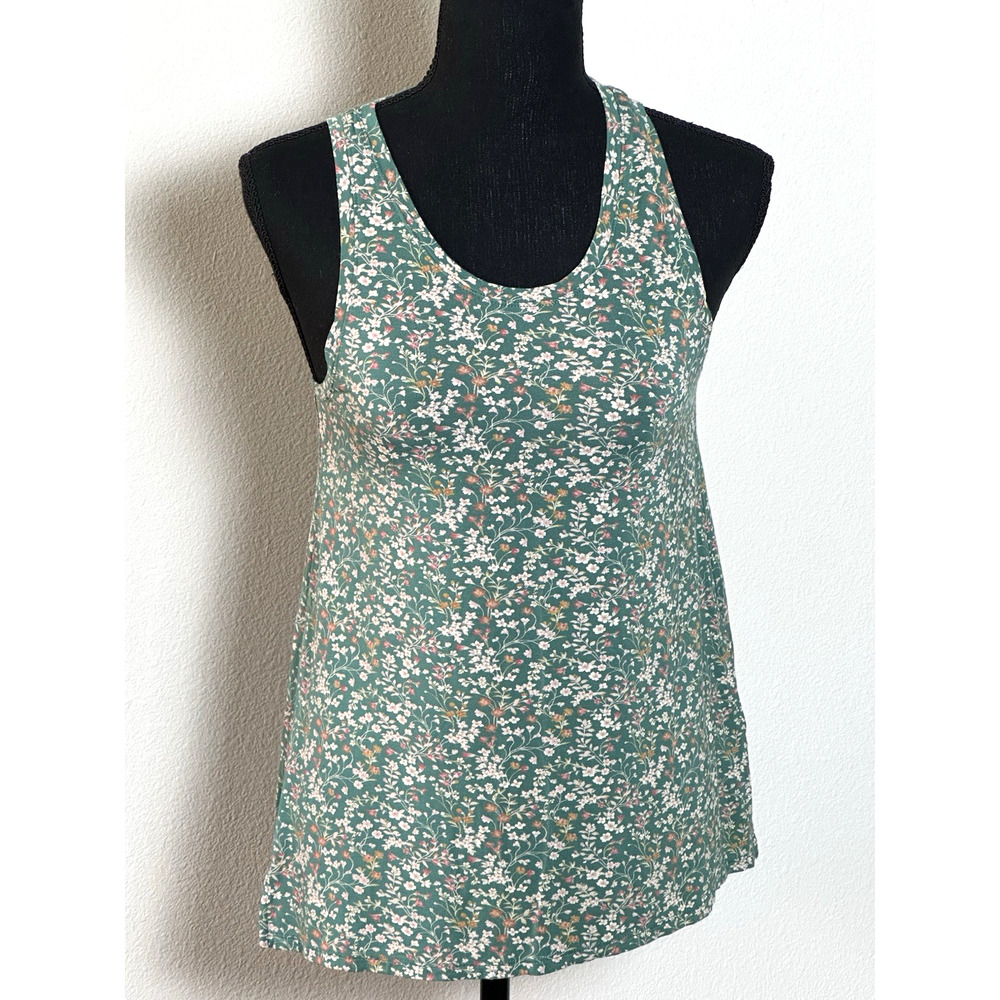 American Eagle‎ Soft & Sexy Women’s Green Floral Tank Top XS Y2K Top